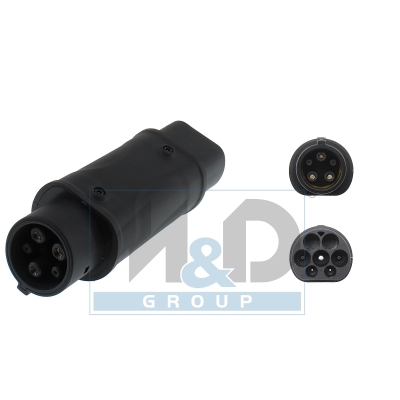 Typ2-Typ1 Steckdosenadapter
