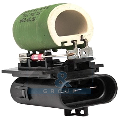 Serieweerstand, elektromotor (radiatorventilator)