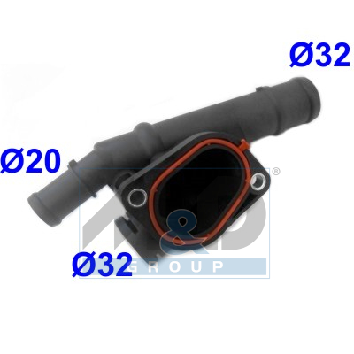 Bride liquide de refroidissement 